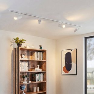 Lindby railsystem Linaro, Ø 7 cm, 4-lamps, wit, CCT