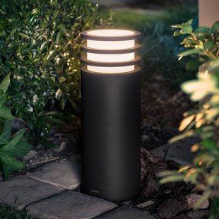 Philips Hue LED sokkellamp Lucca, zwart, RGBW smart, IP44