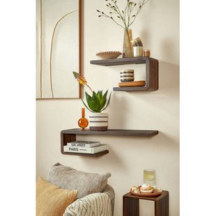 Mica Decorations wandplank Josha (set van 2) (80x21 cm)