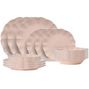 Costa Nova Serviesset Rosa Rosé Pink 18-delig / 6 personen - 6 dinerborden, 6 ontbijtborden & 6 diepe borden