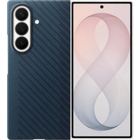 Samsung Galaxy Z Fold 8 Ultra Carbon Back Cover met Magneet Blauw