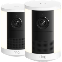 Ring Spotlight Camera 2e Generatie Stekker Wit Duo Pack