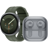 Samsung Galaxy Watch 9 Zilver/Groen 44mm + Samsung Galaxy Buds4 Wit