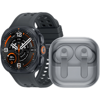 Samsung Galaxy Watch Ultra 2 5G Titanium Zwart 47mm + Samsung Galaxy Buds4 Pro Wit