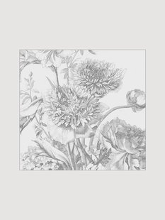 Vliesbehang Engraved Flowers
