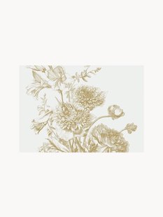Vliesbehang Engraved Flowers