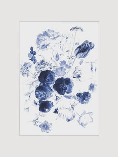Vliesbehang Royal Blue Flowers I