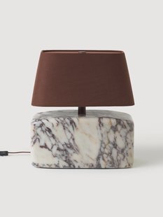 Tafellamp Maleo met Calacatta Viola marmeren voet