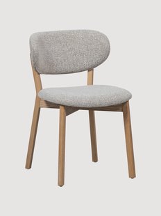 Gestoffeerde eetstoelen Udar van eikenhout, 2 stuks