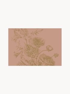 Vliesbehang Engraved Flowers