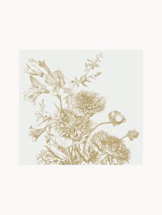 Vliesbehang Engraved Flowers