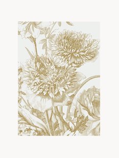 Vliesbehang Engraved Flowers
