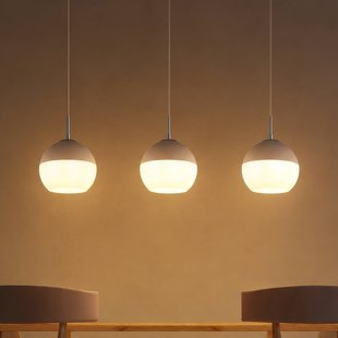 Globo Hanglamp Ragusa, lengte 90 cm, zandkleur/chroom, metaal, 3-lamps.