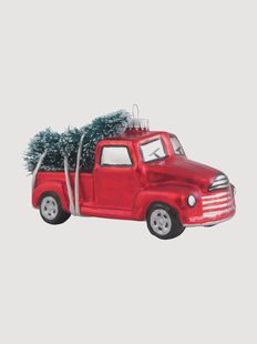 Handbeschilderde kerstornament Vintage Pick-up Truck