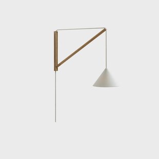 MOEBE hangende wandlamp eik-wit
