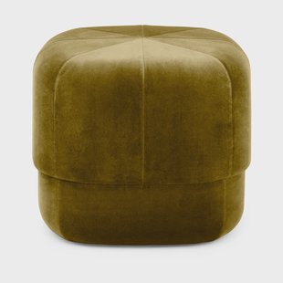 Normann Copenhagen Circus poef Velours mosgroen, klein