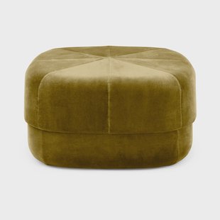 Normann Copenhagen Circus poef Velours mosgroen, groot