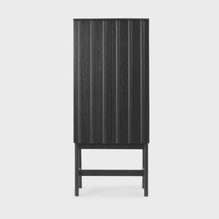 Normann Copenhagen Rib kast Zacht zwart, 166,5x70x43 cm