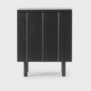 Normann Copenhagen Rib nachtkastje Zacht zwart, 52x42x40 cm