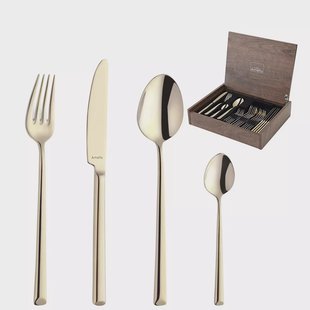 Amefa Metropole 1170ZVMDF3C40, Champagne, 24-delige bestekset in houten casette