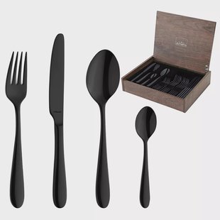 Amefa Oxford 1860ZTMDF3C40 Black, 24-delige bestekset in houten cassette