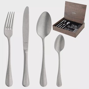 Amefa Baguette 844024MDF3C40 Stonewashed, 24-delige bestekset in houten cassette