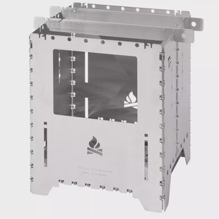 Bushcraft Essentials Bushbox XXL+ Titanium, opvouwbare stove
