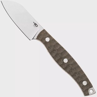 Bestech Heidi Blacksmith #3 BFK07C Stonewashed 14C28N Sheepsfoot, Green Micarta, vaststaand mes