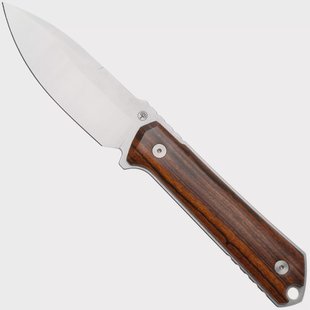 Böker Manufaktur Solingen Kiboku 120574 Satin RWL-34, Desert Iron Wood, vaststaand mes, Lucas Burnley design
