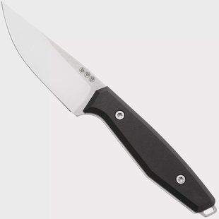 Böker Manufaktur Solingen Daily Knives AK1 Droppoint 129521 Satin N690, Black Richlite, vaststaand mes, Alex Kremer design