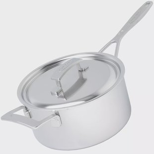 Demeyere Industry 5, 1029684 RVS steelpan met deksel, 22 cm, 4l