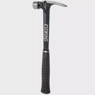Estwing Ultra Series EB-15SM Milled Face Straight Claw Hammer EWEEB-15SM Black Shock Reduction Grip, klauwhamer 425 gram
