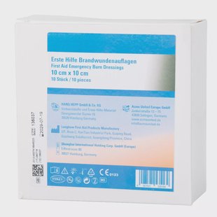First Aid Only Burn Dressing P-91400, brandwondkompres 10x10 cm, 10 stuks
