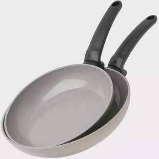 Fissler Ceratal Evo Classic 112-002-02-100-0 Warm Grey, 2-delige koekenpannenset, 24 en 28cm