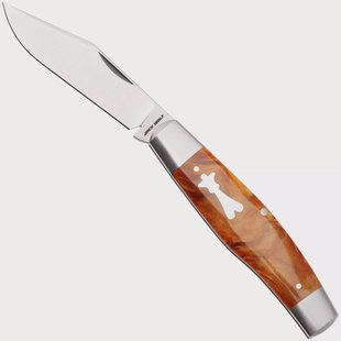 Jack Wolf Gateway Stockman STOCK-01-KIR-ROOT Satin Sandvik 14C28N, Root Beer Kirinite, zakmes