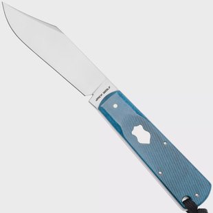 Jack Wolf Gateway FIXedc GATEW-FX-01-SAW-BLU-BON Satin Sandvik 14C28N, Sawcut Blue Bone, vaststaand mes