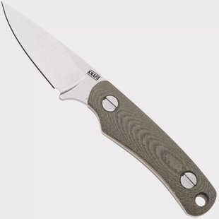 Knafs Little Lulu 00596 Stonewashed MagnaCut, Green Micarta, vaststaand mes