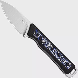 Kizer Whiskey Jack 1108A6 Satin AEB-L, G10 & Vortex Pattern Micarta, zakmes, Azo design