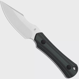 Kizer Bone 1122A3 Satin AEB-L, Black Green G10, vaststaand mes, Maverick Customs design