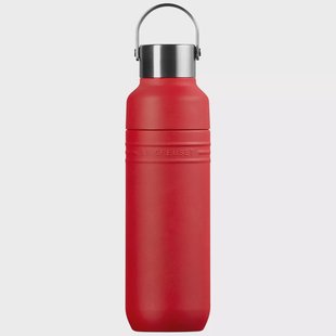 Le Creuset On The Go 41066280600001 dubbelwandige drinkfles, kersenrood, 0,5 L
