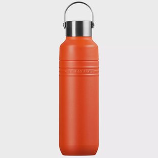 Le Creuset On The Go 41066280900001 dubbelwandige drinkfles, oranjerood, 0,5 L