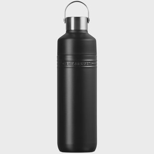 Le Creuset On The Go 41066330000001 dubbelwandige drinkfles, mat zwart, 1,0 L