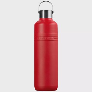 Le Creuset On The Go 41066330600001 dubbelwandige drinkfles, kersenrood, 1,0 L