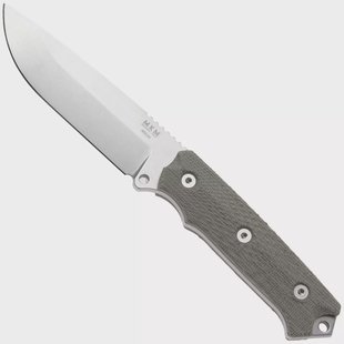 MKM Base Camp MK-BC-GC Niolox, Green Canvas Micarta, vaststaand mes, Simone Tonolli design