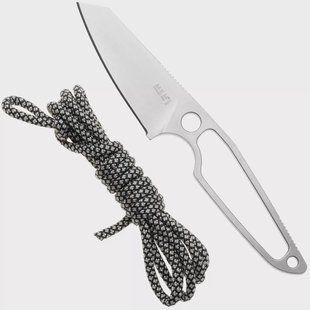 MKM Makro 2 Sheepsfoot MA02-PABG Satin M390, Black Grey Paracord Handle, vaststaand mes, Jesper Voxnaes design