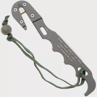 Ontario Model 1 Strap Cutter 1406 Foliage Green Aluminium, snijhaak, nylon schede