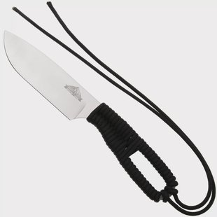 Ontario Hunt Plus 9715BLK Drop Point Satin 420HC, Black Paracord, vaststaand mes