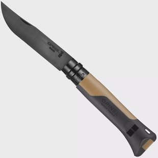 Opinel No. 08 Horizon 3303, Made For The Elements, Black PVD Stainless Steel, Mustard / Black Polyamide zakmes
