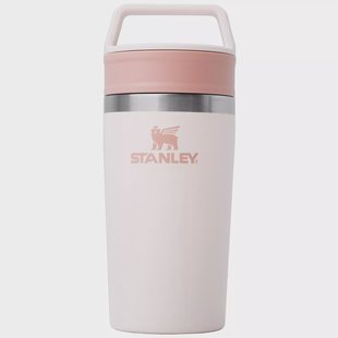Stanley The Café-To-Go Travel Mug 12oz, Rose Quartz 10-12080-012 thermosbeker met draai- en drinkdeksel, 350 ml