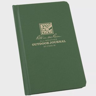 Rite in the Rain Hard Cover Book Outdoor Journal 1720G-M, 4 1/4 x 6 3/4, Green, Dot Grid, notitieboekje
